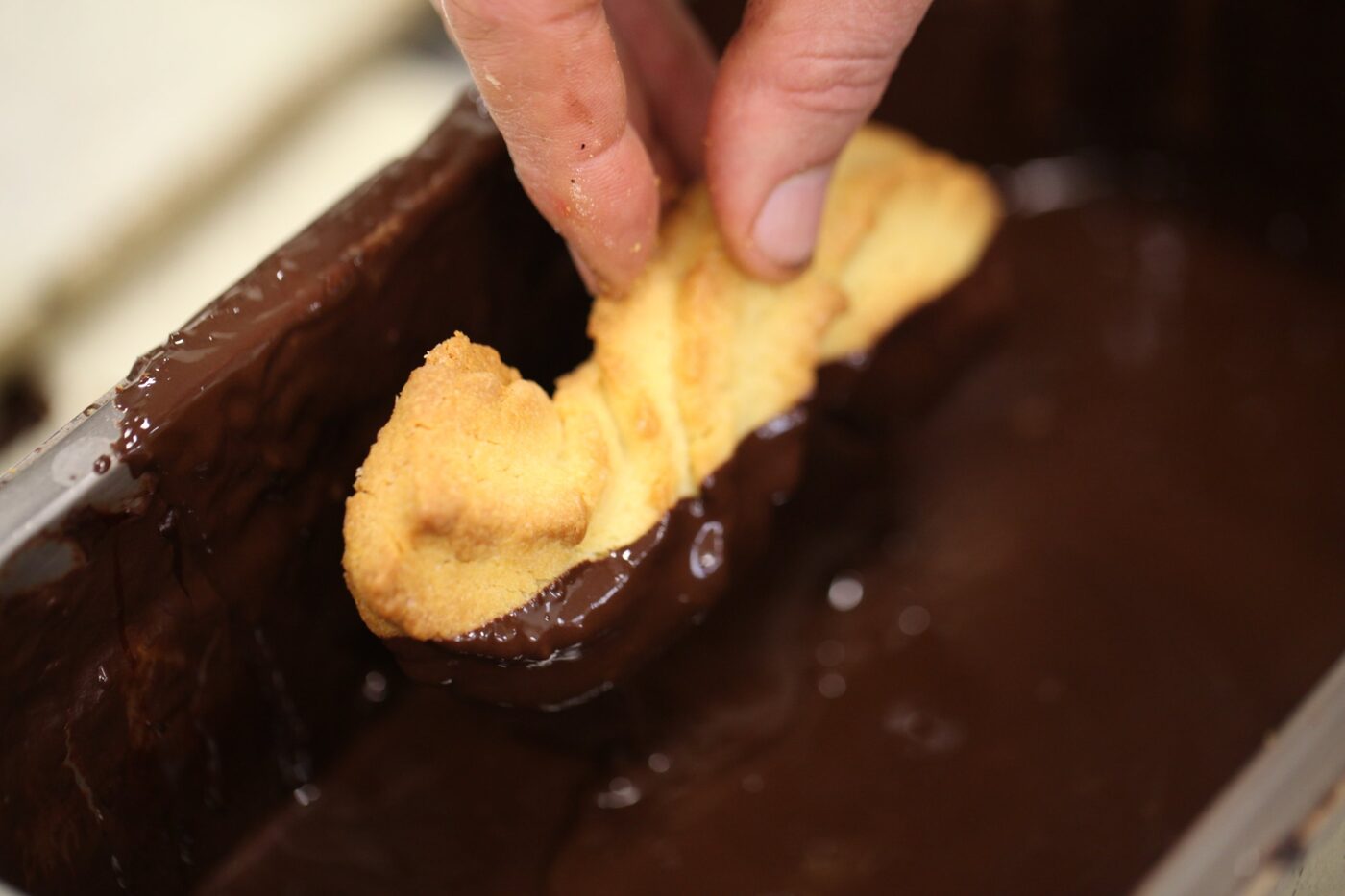 Biscotto ricoperto di cioccolato